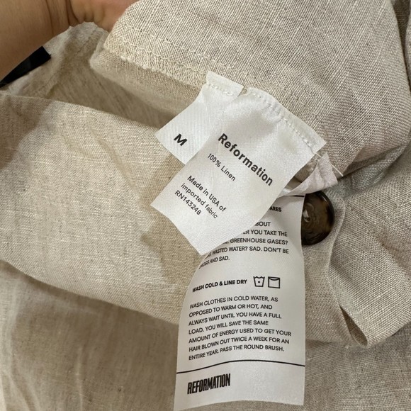 REFORMATION Shetland Linen Mini Dress M - Picture 4 of 11